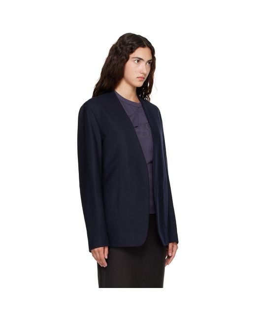 Maison Margiela Blue Minimal Virgin Wool Blazer