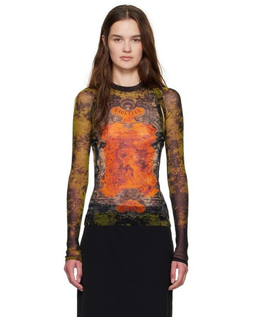 Haut De Style Boléro À Imprimé Médaillon Jean Paul Gaultier en coloris Black