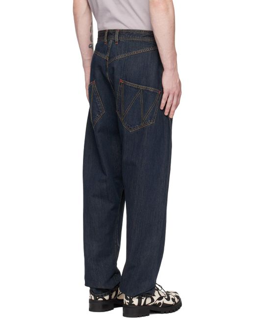 Vivienne Westwood Black Navy Twisted Seam Jeans for men