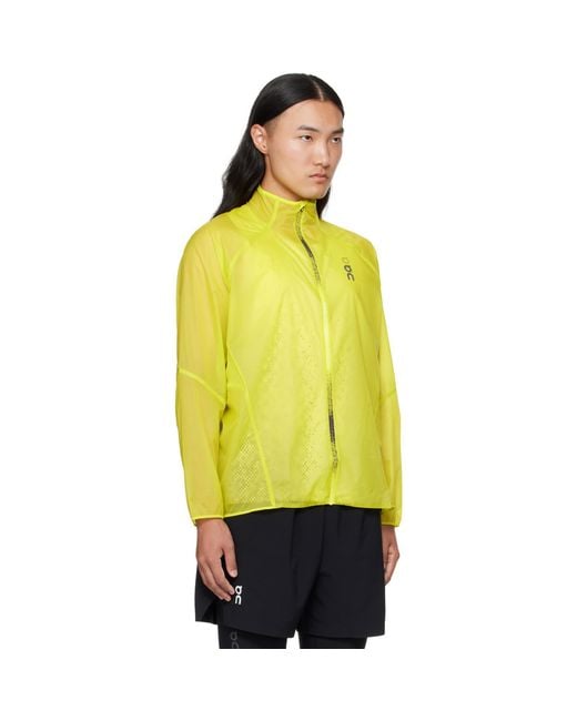 On Shoes Yellow Zero Jacket for men
