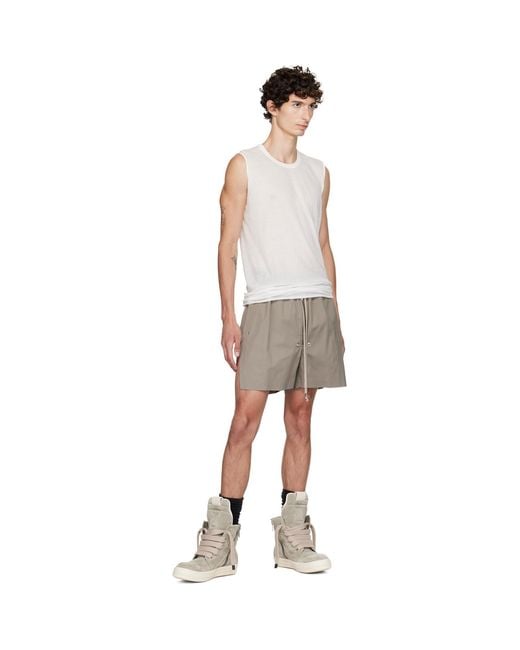Rick Owens Natural Taupe Tower Jumbolace Geobasket Sneakers for men