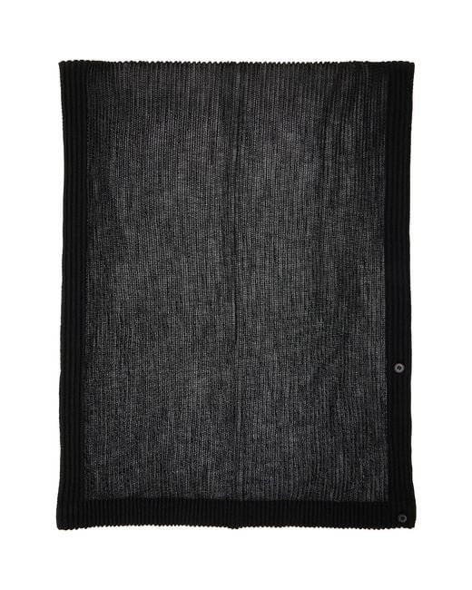 Homme Plissé Issey Miyake Black Rustic Mesh Scarf for men
