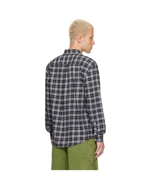 Lacoste Blue Regular Fit Plaid Flannel Shirt for men