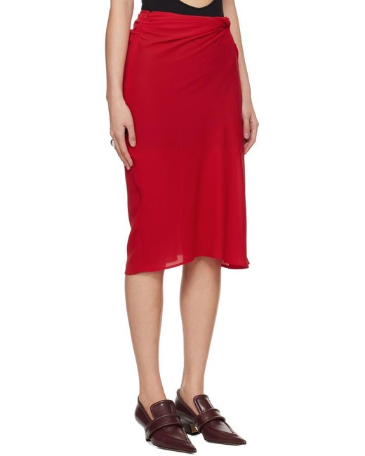Jupe Midi Vela Rouge Beaufille en coloris Red