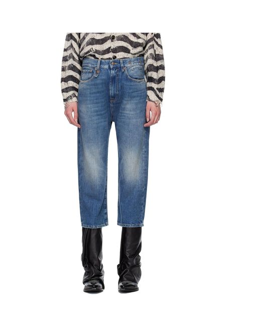 R13 Blue Tailored Drop Jeans