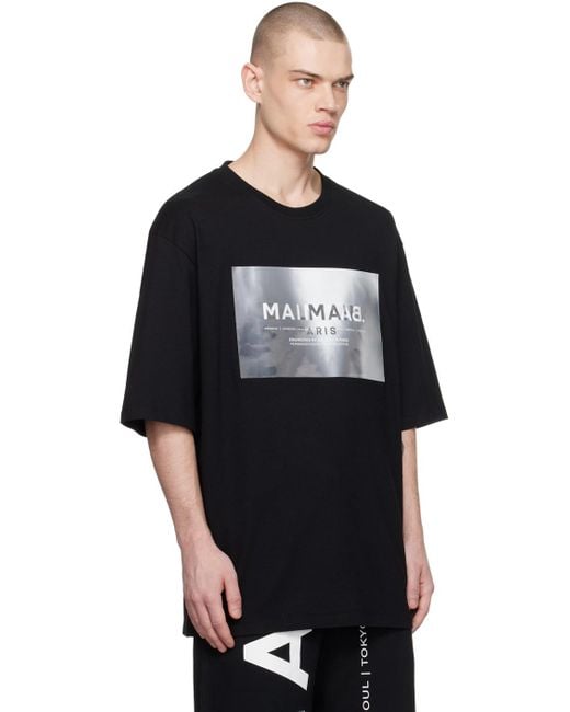 Balmain Black Hologram T-shirt for men