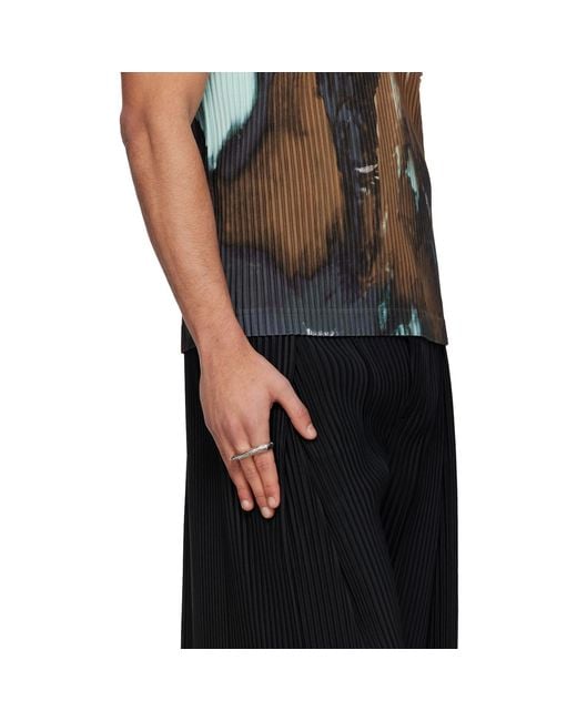 Homme Plissé Issey Miyake Cavern Ring in Black for Men | Lyst UK