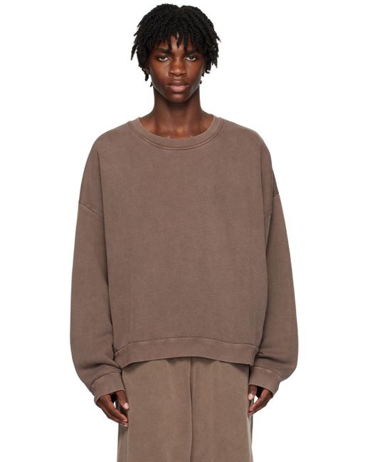 Acne Brown Faded Sweatshirt for men