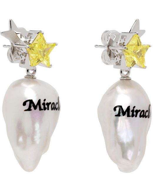 Jiwinaia Metallic 'miracle' Pearl Earrings