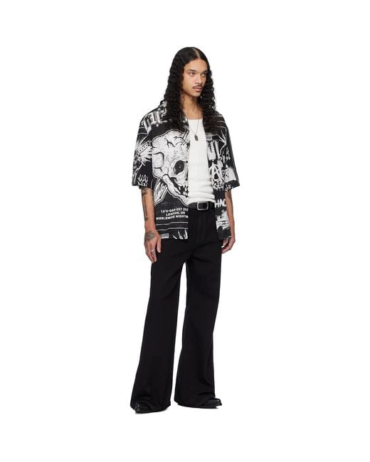 Lu'u Dan Black Short Sleeve Shirt for men