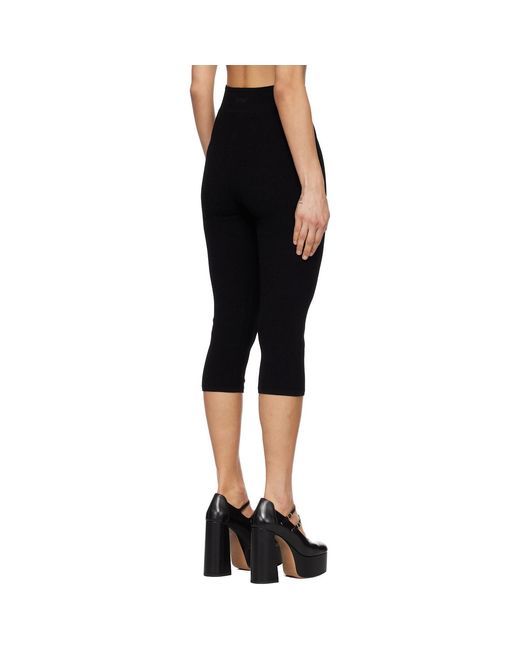 Chloé Black Capri Legging Stretch Knit Shorts