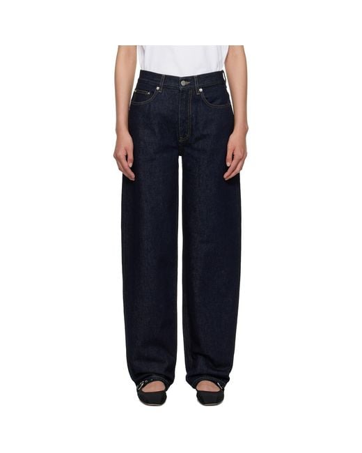Loulou de Saison Blue Samur Straight-Leg Jeans