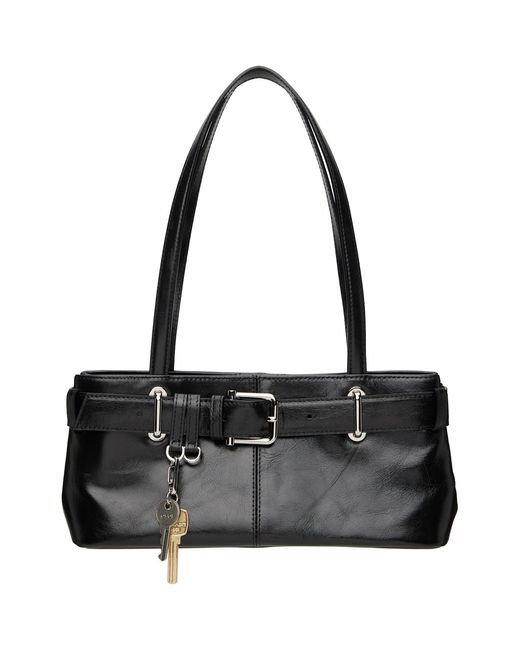 OSOI Black Shoulder Brocle Mini Bag