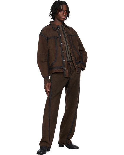 メンズ Eckhaus Latta ブラウン Bend ジーンズ Black