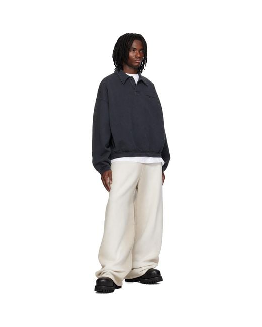 Alexander Wang Black Long Sleeve Polo for men