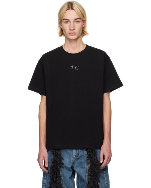メンズ THUG CLUB ブラック ベーシック Tシャツ Black