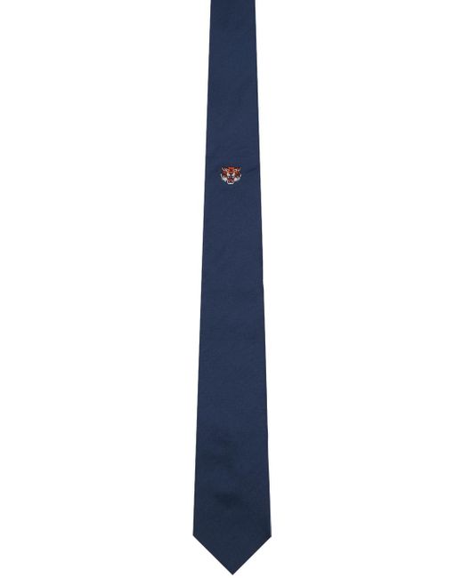 KENZO Black Navy 7cm Tie for men