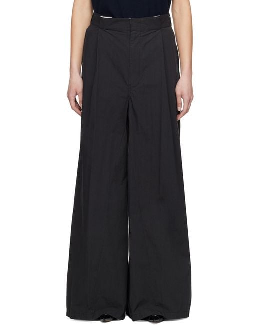 Maison Margiela Black Pleat Trousers