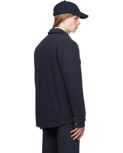 A.P.C. Blue . Navy Alessio Jacket for men
