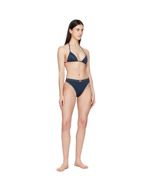 Balmain Black Triangle High Brief Bikini
