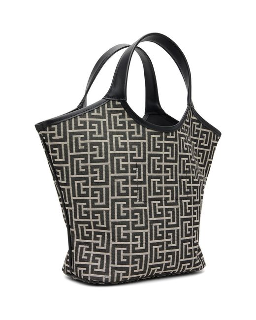 Balmain Black Cabas Mini Tote