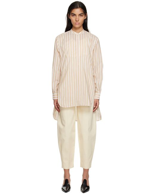 Totême  Black Toteme Orange Striped Shirt