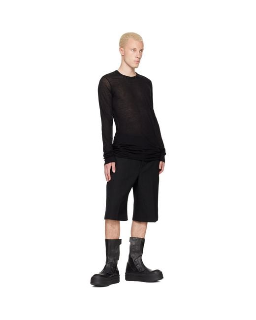 Rick Owens Black Tower Basic Ls T-Shirt for men