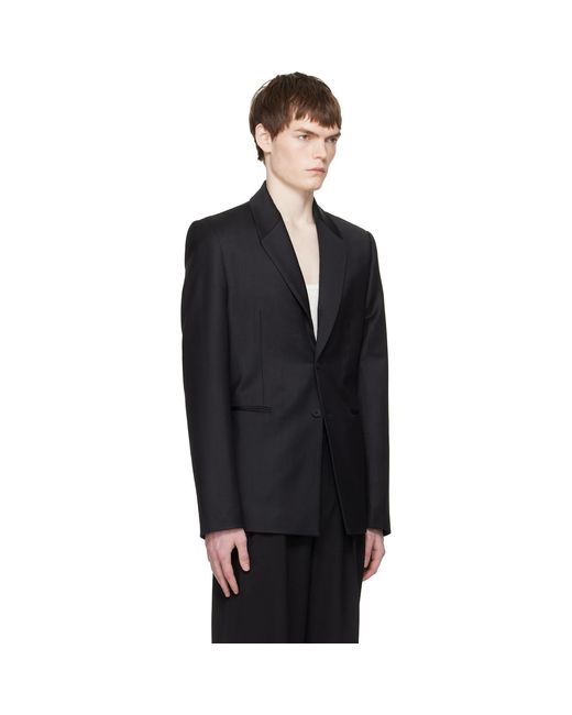 HELIOT EMIL Black Derby Blazer for men