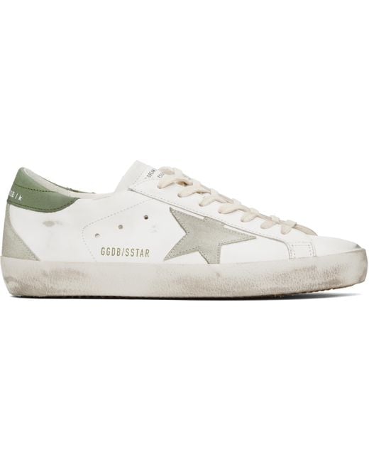 メンズ Golden Goose Deluxe Brand ホワイト＆グリーン Super-Star Classic スニーカー Black