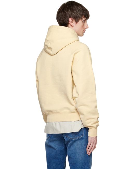 AMI Blue Beige Ami De Cœur Hoodie for men