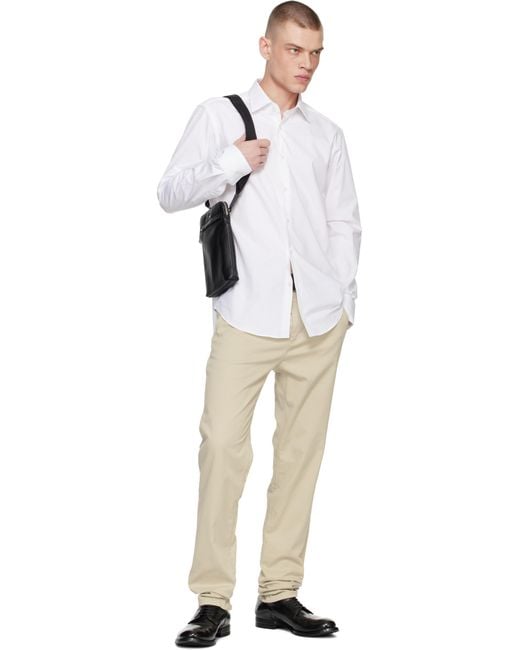 Boss Black Grained Faux-Leather Bag for men