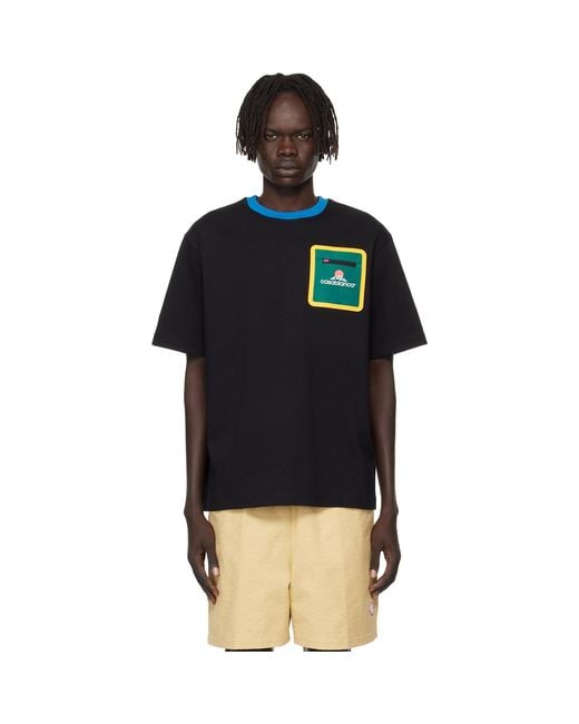 Casablanca Black Montagne Short Sleeve T-Shirt for men