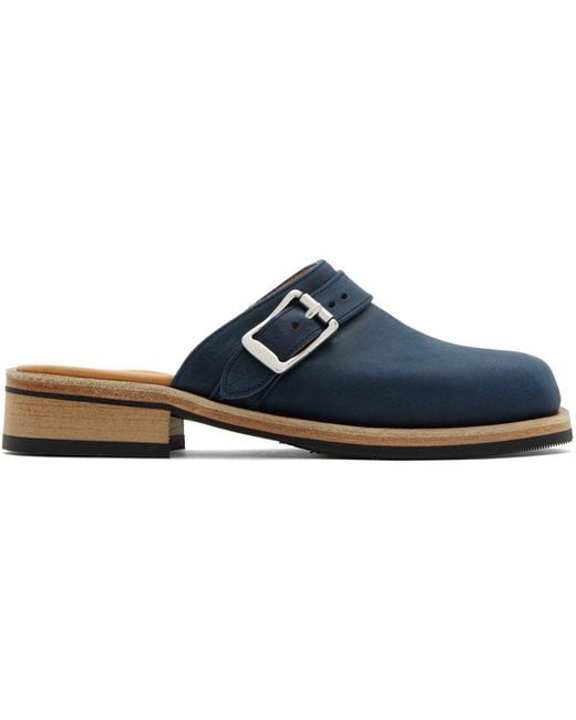 Our Legacy Blue Navy Camion Mules for men