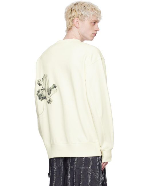 Y-3 Natural Off-white Graphic Sweatshirt for men