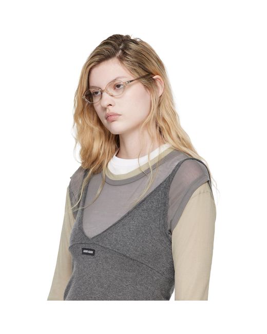 Miu Miu Metallic Transparent Miu Regard Glasses