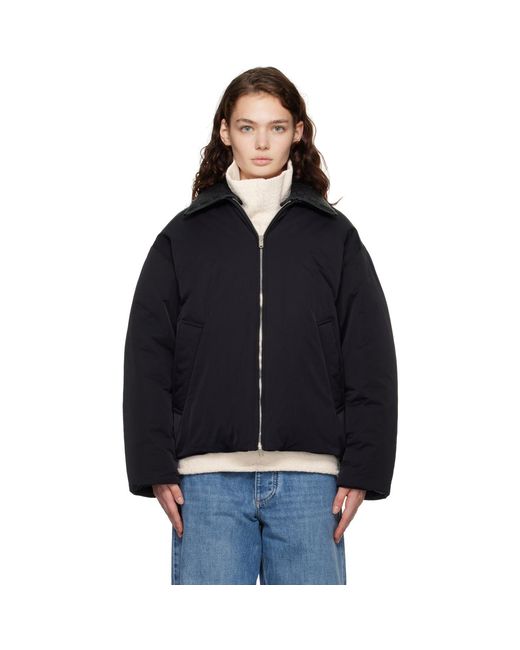 Bottega Veneta Black Tech Nylon Down Jacket