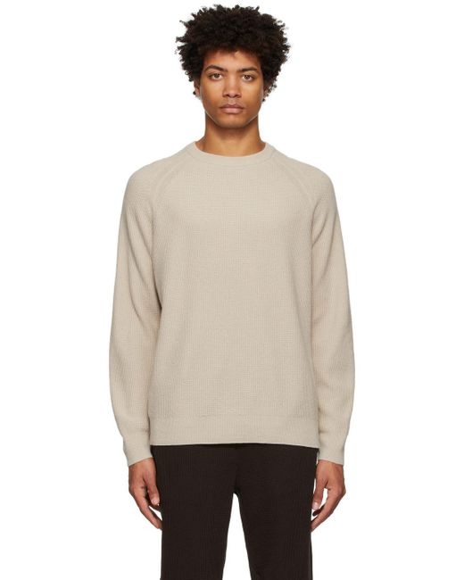 Theory Cashmere Waffle Knit Sweater for Men - Lyst