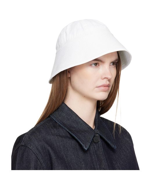 Jil Sander Blue Off- Linen Bucket Hat