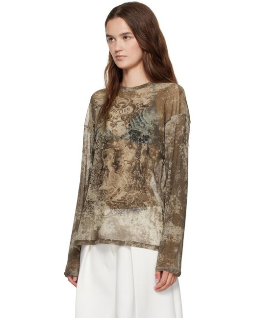 Jean Paul Gaultier Brown 'The Oversized Médaillon' Top