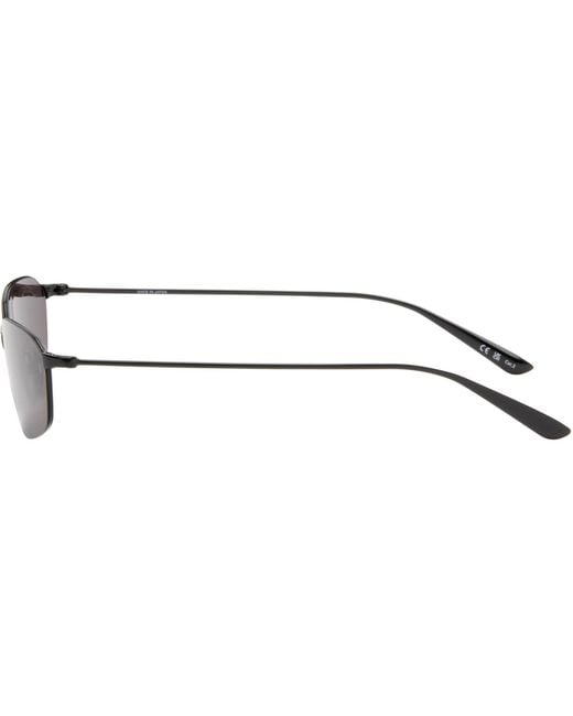 Balenciaga Black Engraved-Logo Sunglasses for men