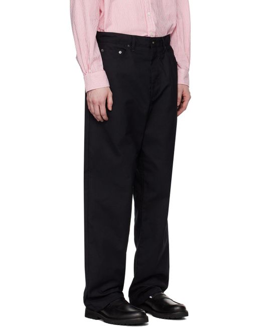 Engineered Garments Black Navy Rf Trousers for men