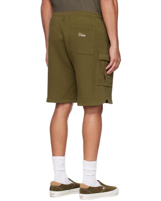 Dime Green Heavy Cargo Shorts for men