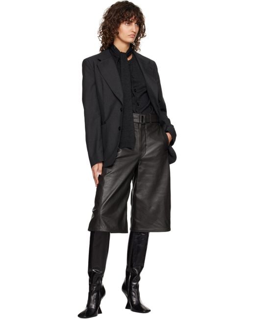 Lemaire グレー フィット シングルジャケット Black