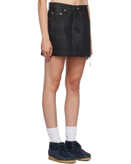 Levi's Black Icon Denim Miniskirt