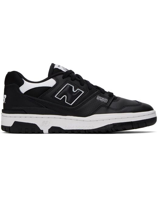 New Balance Black & White Bb550 Sneakers for men