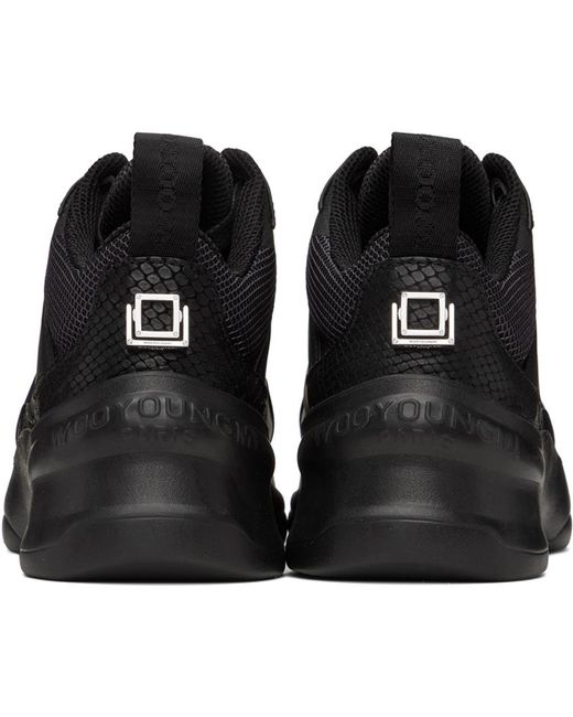 Wooyoungmi Black Platform Sneakers for men