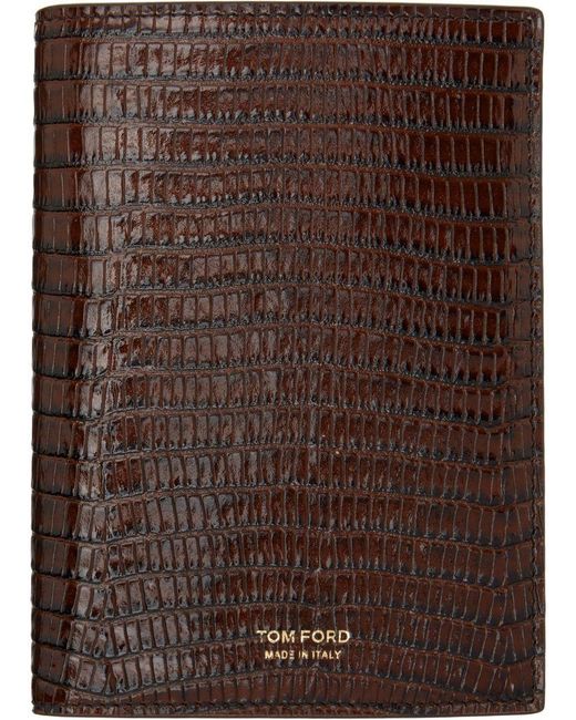 Tom Ford Brown Printed Tejus Passport Holder for Men Lyst
