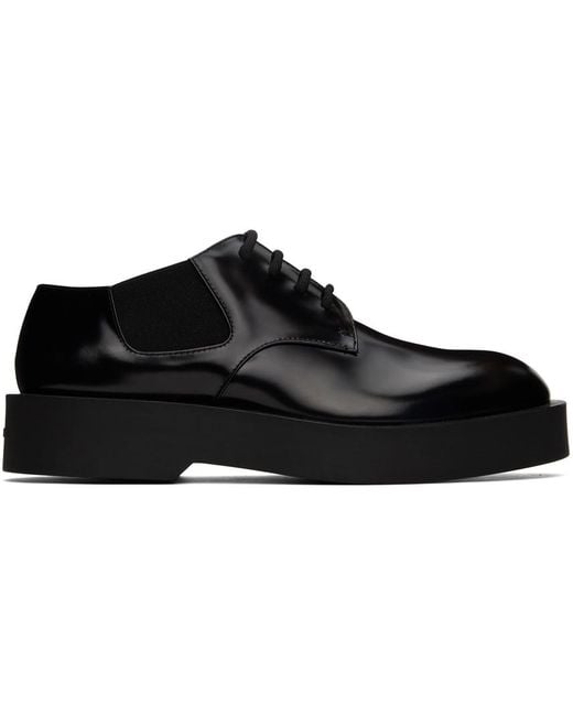 Jil Sander Black Polished Derbys for men