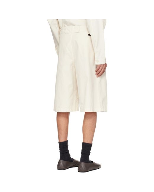 Fear Of God Natural Off- Garment Dyed Cotton Casual Shorts for men