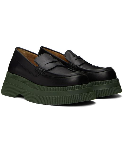 Ganni Black Creeper Wallaby Loafers